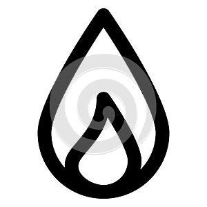 Burn, fire Bold Vector Icon which can be easily edited or modified photo