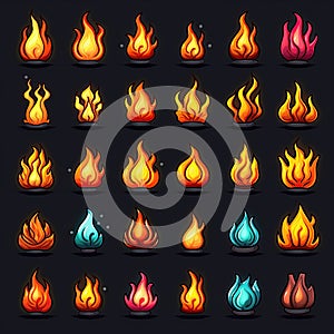 burn game fire flame ai generated