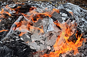 Burn joss paper or hell money Chinese Culture in The Qingming Festival