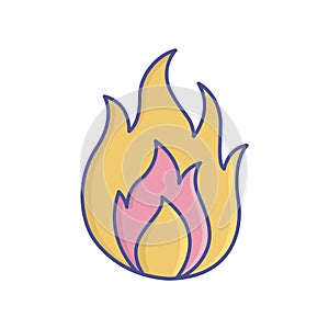 Burn Line Style vector icon which can easily modify or edit