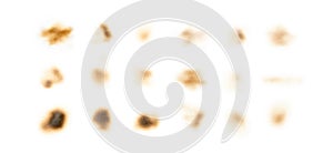 Burn Paper Mark Isolated