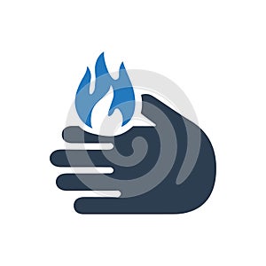 Burn warning icon