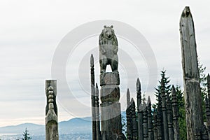 Burnaby Mountain Totem pole Vancouver, canada