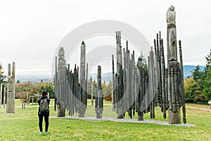 Burnaby Mountain Totem pole Vancouver, canada