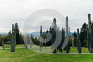 Burnaby Mountain Totem pole Vancouver, canada