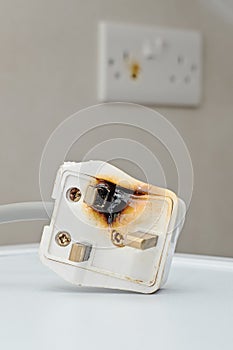 Burned ac Power Plugs and Sockets