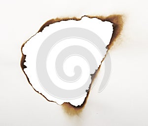 Burned hole