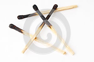 Burned matches
