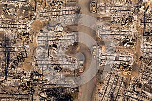 Burned mobile home park in Phoenix Talent Medford Oregon area