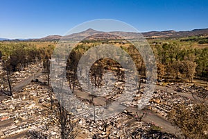 Burned mobile home park in Phoenix Talent Medford Oregon area photo