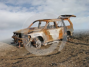 Burned Out Car