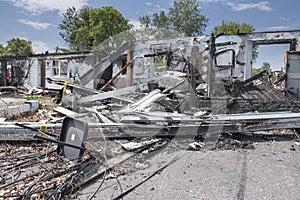 Burned out Motel is unrecognizable and nothing but ash and ruins