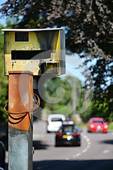 Burned speed camera