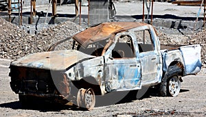 Burned vehicle