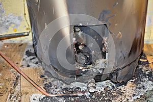 Burned Water Heater