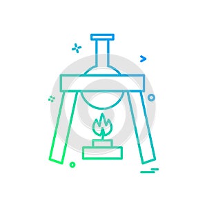 burner flask icon vector design