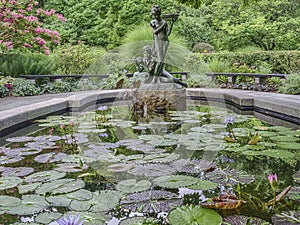 Burnett Fountain in summer