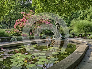 Burnett Fountain in summer