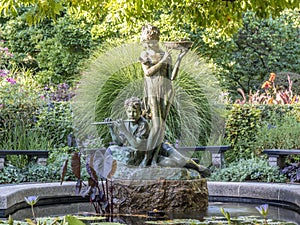 Burnett Fountain in summer photo