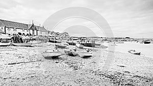 Burnham Overy Staithe in black and white