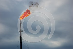 Burning accompanied gases