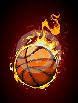 Burning basketball