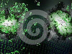 Burning binary background