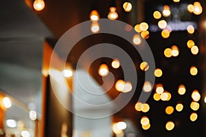 Burning bulb shines weakly on the background