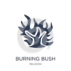 Burning Bush icon. Trendy flat vector Burning Bush icon on white