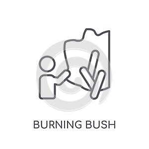 Burning Bush linear icon. Modern outline Burning Bush logo conce