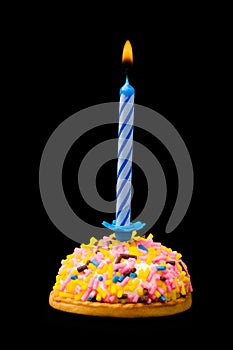 Burning candle isolated