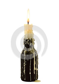 Burning candle isolated