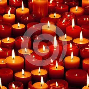 burning candles, ai-generatet