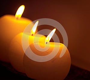 Burning candles background