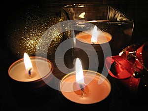 Burning Candles on Christmas Eve