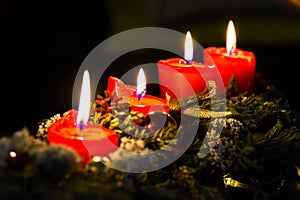 Candles, Advent, Christmas wreath, Christmas decorations