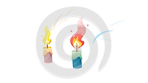 Burning Candles Fire Warmth Light Vector, vector design Generative AI