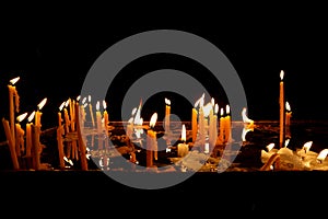 Burning Candles inside the Armenian Orthodox Church