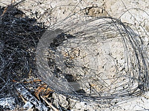 Burning car tires pollutes the nature a lot