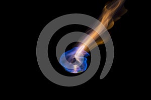 Burning CD blue flame