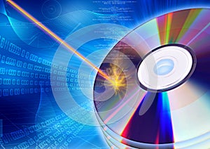 Burning CD / DVD concept