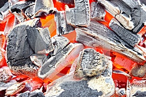 Burning Charcoal Background