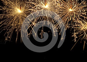 Burning christmas sparklers