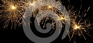 Burning christmas sparklers