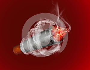 Burning cigarette