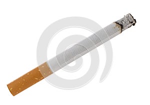 Burning cigarette with ashes photo