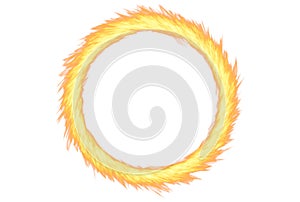 Burning circle flame rectangle fire shape flammable detonation art