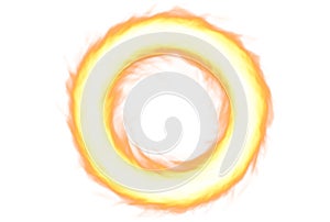 Burning circle flame rectangle fire shape flammable detonation art