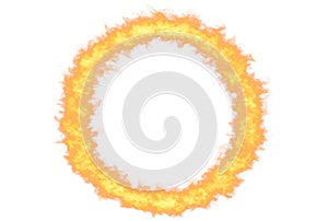 Burning circle flame rectangle fire shape flammable detonation art