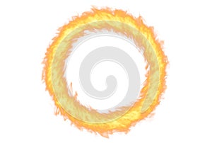 Burning circle flame rectangle fire shape flammable detonation art